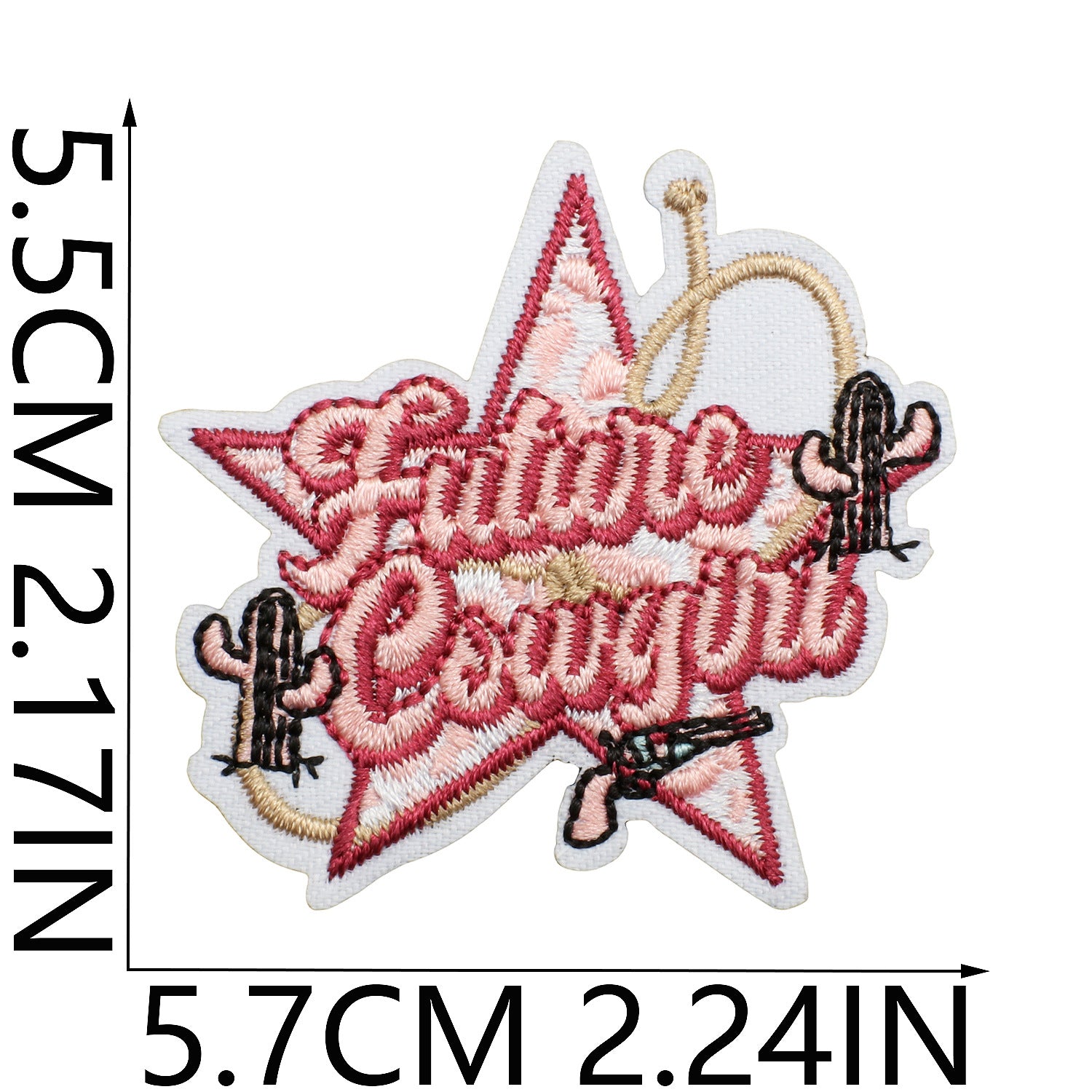 Wholesale Western Denim Embroidery Cloth Sticker FS